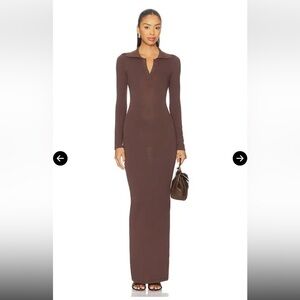 All The Wats Sonnet Maxi Dress Brown Sz XS